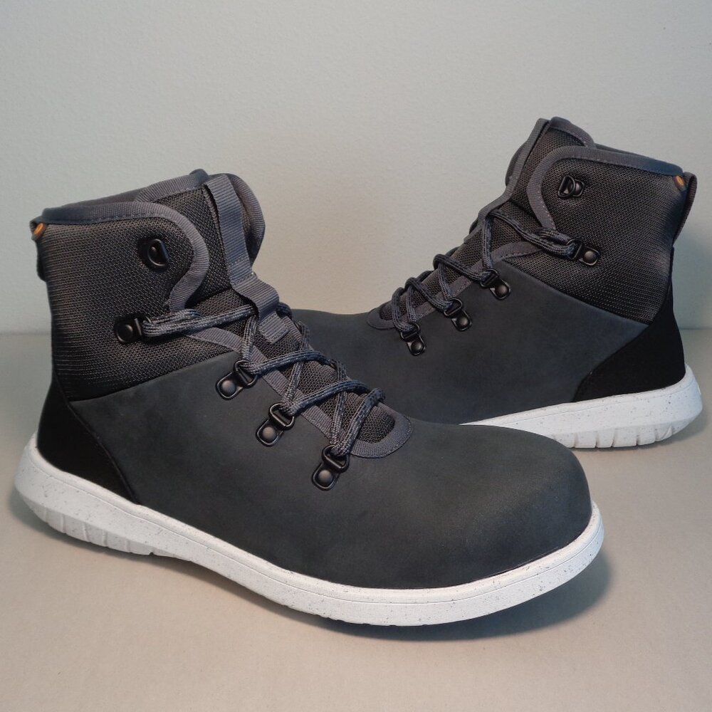 Bogs Size 11 CYPRESS LACE Dark Gray New Women's Composite Safety Toe Work Shoes